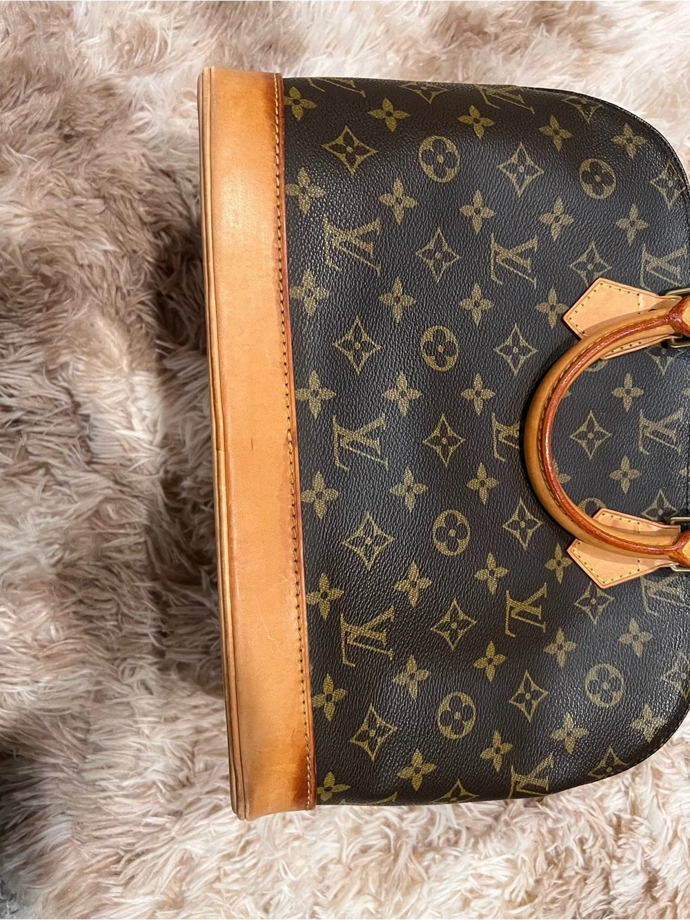 Louis Vuitton Monogram Canvas Satchel with Vachetta Trim